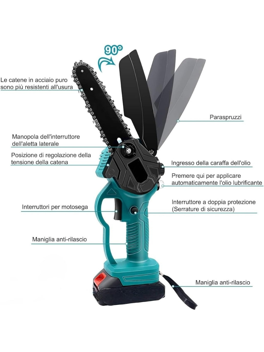 MINI MOTOSEGA A BATTERIA